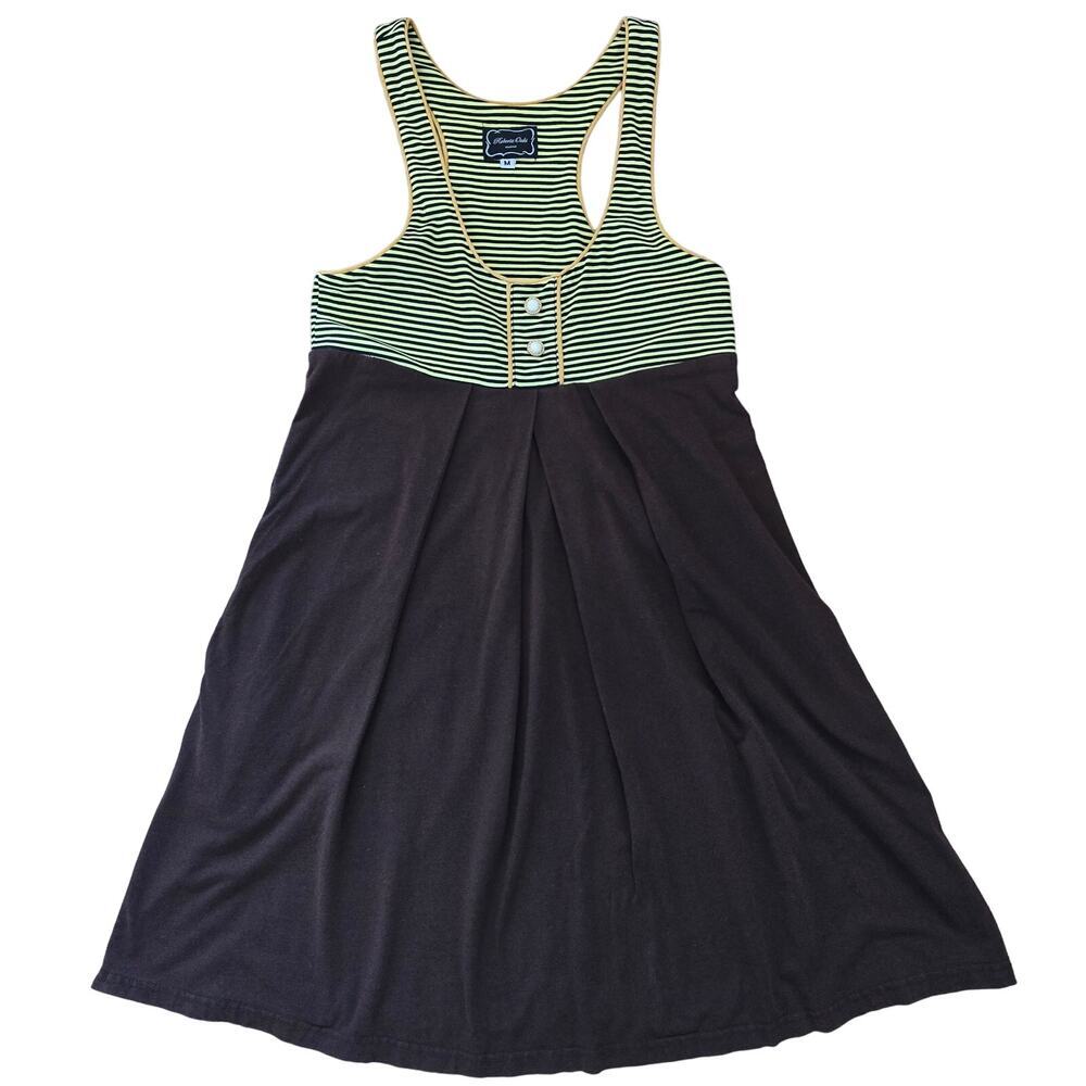 Vintage Roberta Oaks Hawaii Y2K Retro Mini Babydoll Dress Brown Yellow Size M